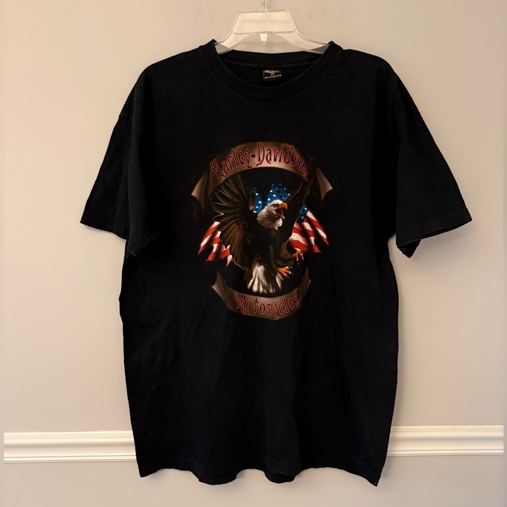 Vintage 2000 Harley Davidson front and back graphic short sleeve shirt. 2XL